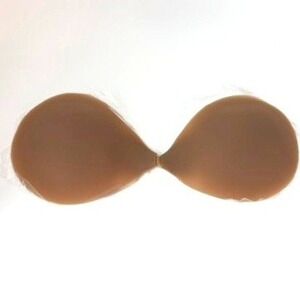 BOOMBA Invisibra Caramel Size F Ultra-Thin Silicone Adhesive Strapless Backless